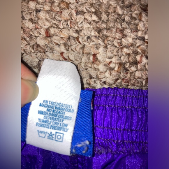 Umbro Retro Windbreaker Track Parachute Pants Athletic Joggers Vintage M Purple - Picture 9 of 12